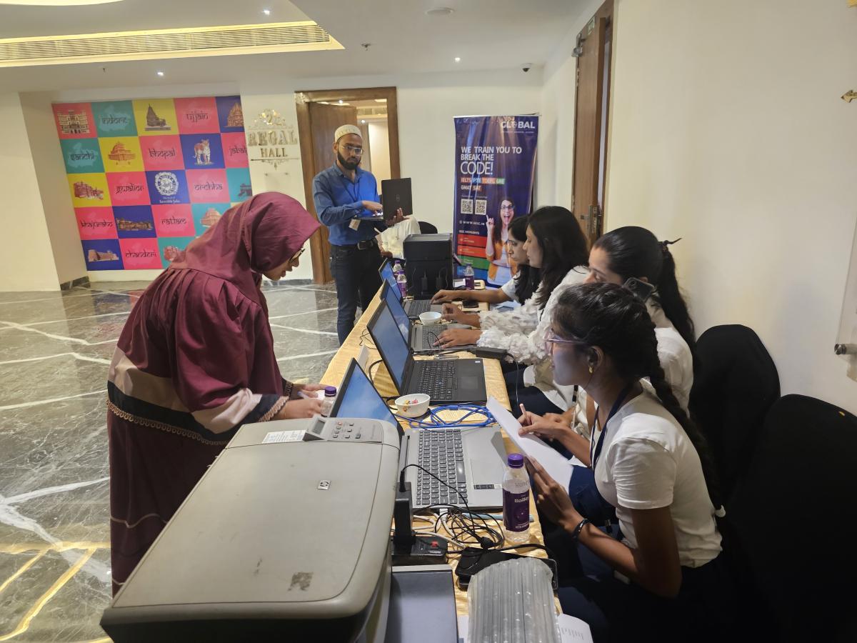Trans Globe Indore event registration and student support desk