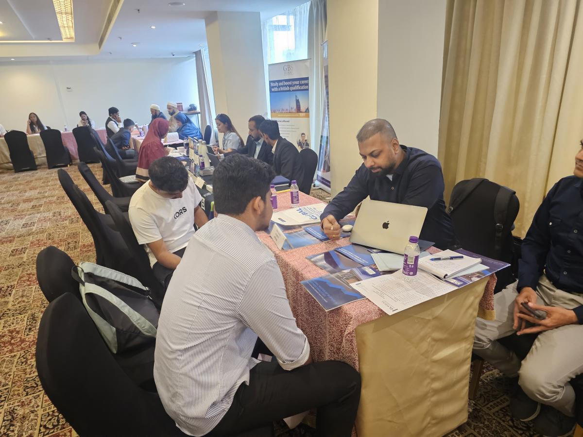 International education adviser meeting a prospective student
