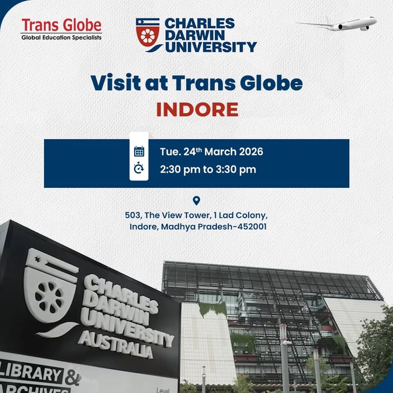 Charles Darwin University Visit Indore 2026 event artwork