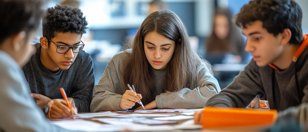Students preparing for English-language test coaching
